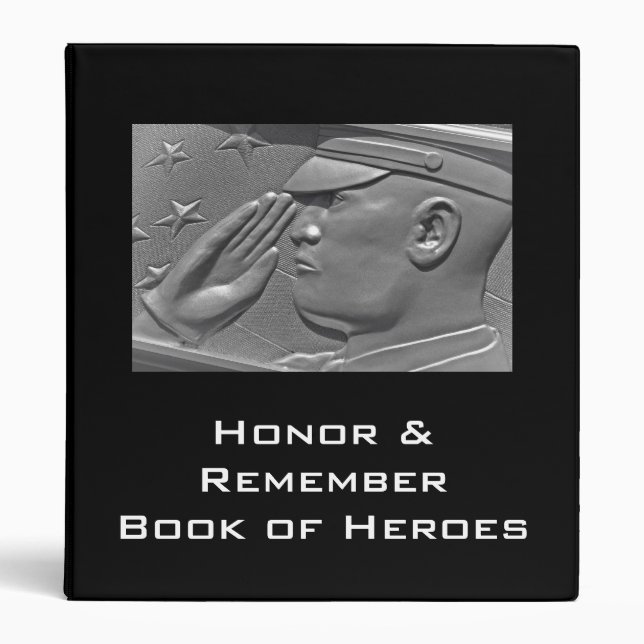 Classeur d'album de héros militaires vétérans (Devant)