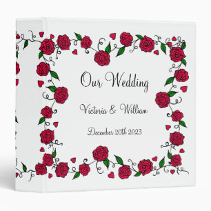 Classeur d'album de mariage aux roses