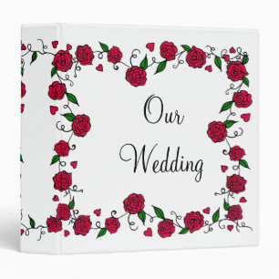Classeur d'album de mariage aux roses