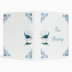 Classeur d'album de mariage de jardin de paon