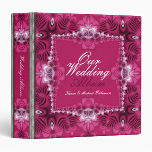 Classeur d'album de mariage en dentelle rose exoti
