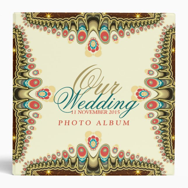 Classeur d'album de mariage Exotic Bohemian Sparkl (Devant)