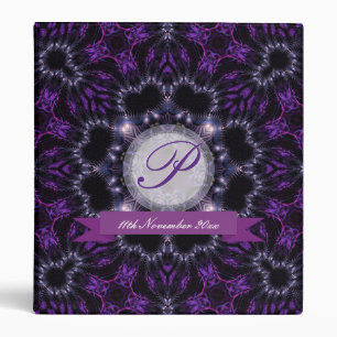 Classeur d'album de mariage magique violet et noir