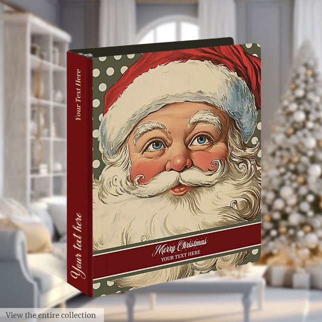 Classeur d'album de recettes du Père Noël (Festive Santa Claus Recipe Album Binder)
