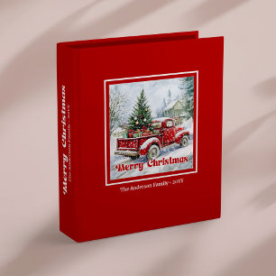 Classeur d'album de scène de Noël avec camion roug