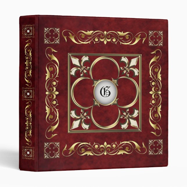 Classeur d'album d'Emperor Fleur De Lis Rosewood (Devant/Côté)