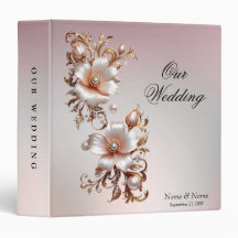 Classeur d'album floral rose décoratif