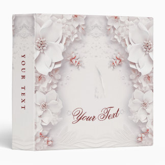 Classeur d'album floral rose ivoire