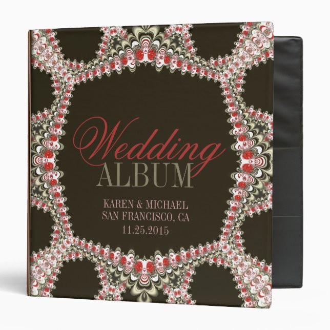 Classeur d'album Garter Lace Country Mariage damas (Devant/Intérieur)