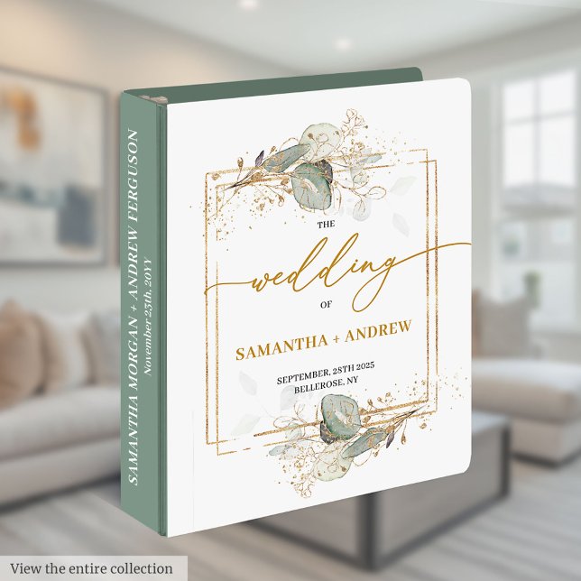 Classeur d'album Mariage Watercolor élégant (Stylish Watercolor Wedding Memory Album Binder

)