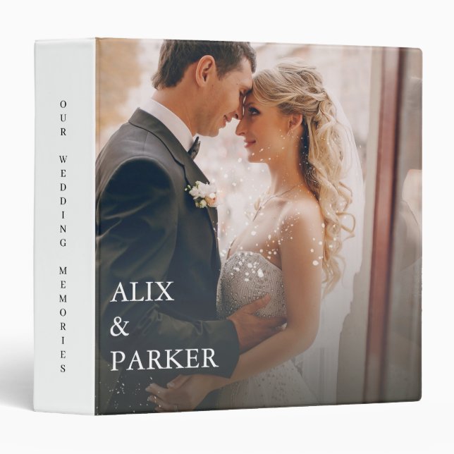 Classeur d'album photo de mariage élégant - Keepsa (Devant/Côté)