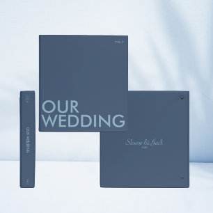 Classeur d'album photo   Notre Mariage   bleu fonc