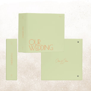 Classeur d'album photo   Notre Mariage   Vert Citr