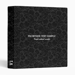 Classeur Damas noir et gris Conception monochromatique