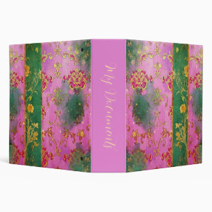 Classeur Damask Grunge Rose Sauvage - Reliure