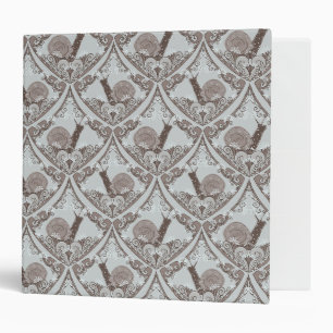 Classeur Damassé Art Nouveau escargot en beige