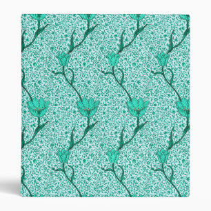 Classeur Damassé de tulipe de Nouveau d'art, turquoise