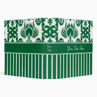 Damassé florale verte et blanche