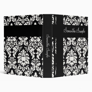 Classeur Damassé noire et blanche
