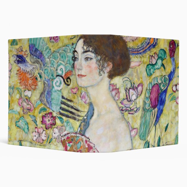 Classeur Dame avec un ventilateur, Gustav Klimt (Arrière-plan)
