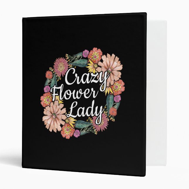 Classeur Dame des fleurs folles - Zinnia Gardener (Devant/intérieur)