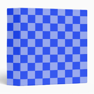 Classeur Damier Alterné Bleu et Violet Clair