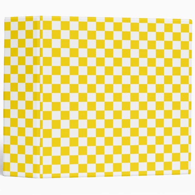 Classeur Damier jaune (Devant/Côté)