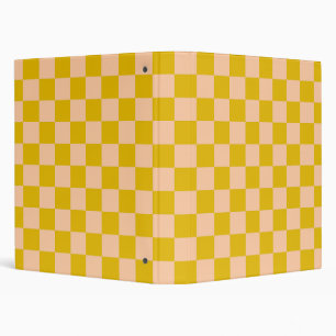 Classeur Damier Miel et Pêche