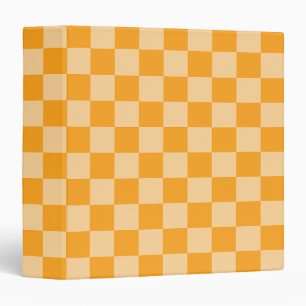 Classeur Damier orange et orange clair