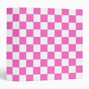 Classeur Damier rose visuel classique