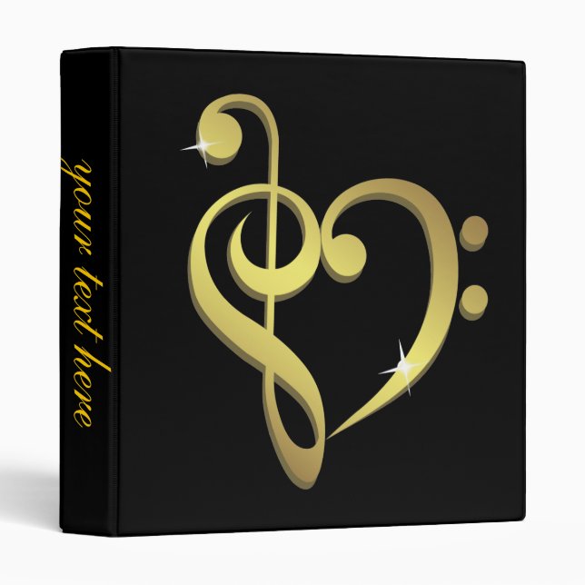 Classeur d'amour de musique (Devant/Côté)