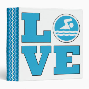 Classeur d'Amour de natation pour les nageurs ou e