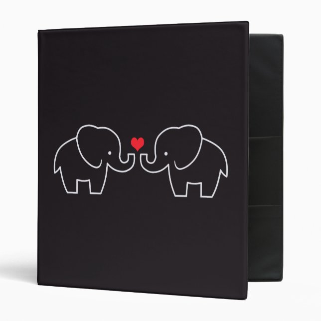 Classeur d'amour d'éléphant (Devant/intérieur)