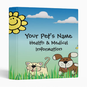 Classeur d'animal familier de chat et de chien