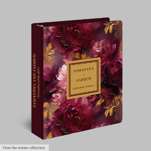 Classeur d'anneau classique Blush Bourgogne Gold M