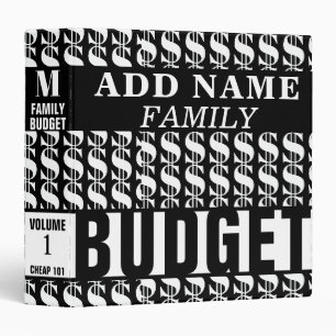 Classeur d'anneau personnalisé du budget de famill