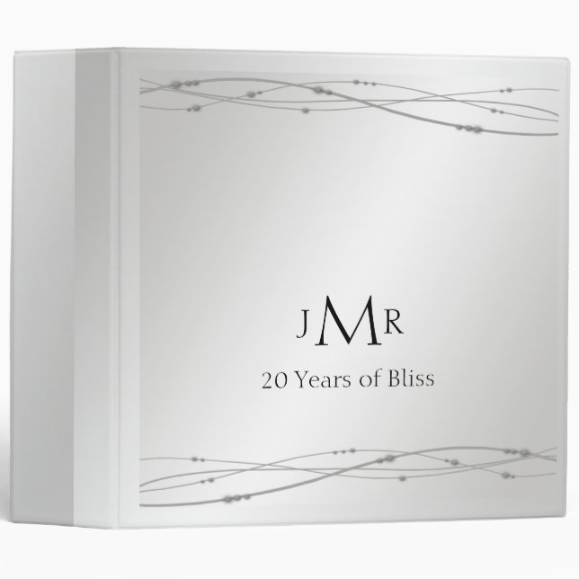 Classeur d'anniversaire de mariage de points de (Devant/Côté)