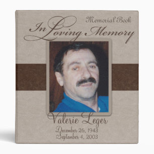 Classeur Dans le mémorial affectueux/Guestbook de mémoire