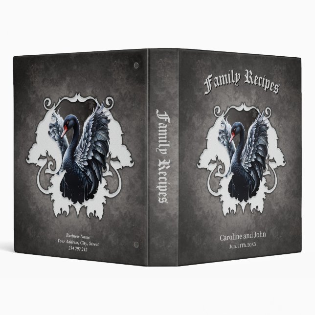 Classeur Dans l'ombre de l'élégance : Un cygne noir. (Arrière-plan)