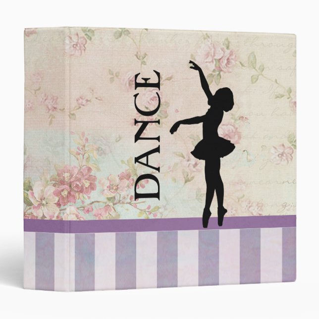 Classeur Danse - Ballerina Silhouette sur Arrière - plan Vi (Devant/Côté)