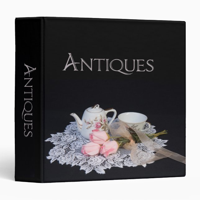 Classeur d'antiquités (Tea Set devant) (Devant/Côté)
