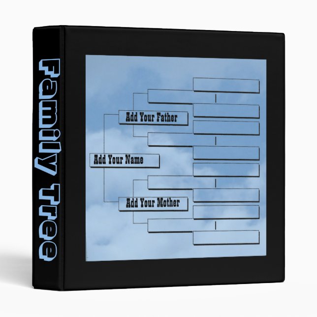 Classeur d'arbre généalogique (Devant/Côté)