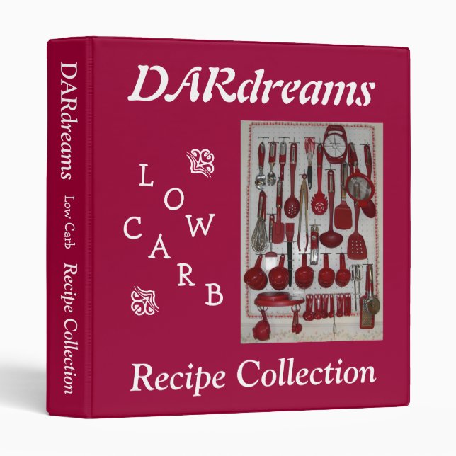 Classeur DARdream Collection de recettes de faible teneur e (Devant/Côté)