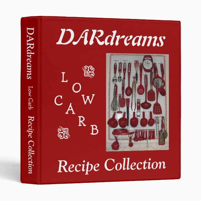 Classeur DARdream Collection de recettes de faible teneur e (Devant/Côté)