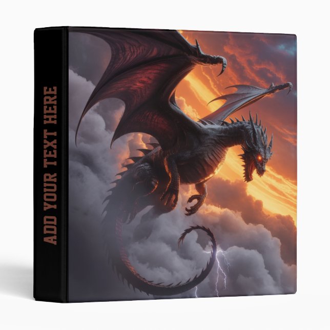 Classeur Dark Storm Dragon of the Burning Sky Personalized  (Devant/Côté)