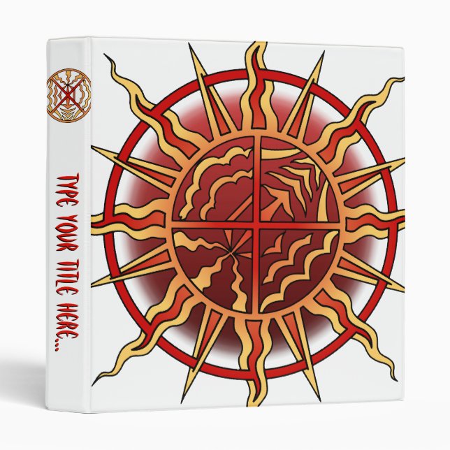Classeur d'art autochtone Album spirituel Sun pers (Devant/Côté)