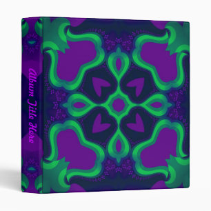 Classeur d'art de la géométrie Blacklight vert vio