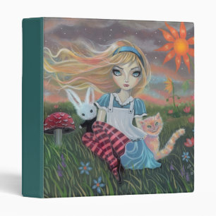 Classeur d'art fantastique mignon d'Alice au pays