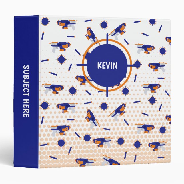 Classeur Dart Gun Battle War Boys Target Motif School (Devant/Côté)