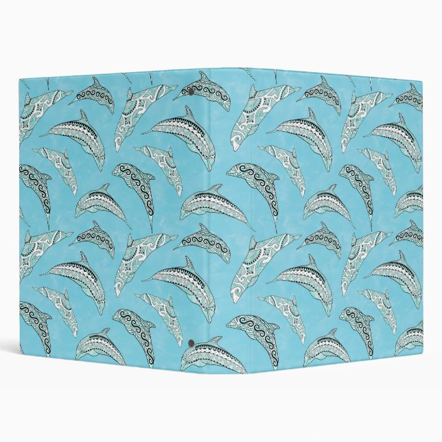 Classeur Dauphins tribaux Hawaïens clairs (Arrière-plan)